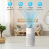 Nuwave Oxypure Air Purifiers 3XL H13 HEPA Filter for Home Bedroom, 17dB, 360° Air Intake, Removal to 0.1 Micron Smoke Dust Pollen Pet Hair Odor, Air Quality Sensor, Energy Star