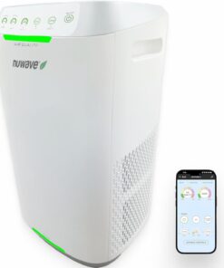 Nuwave Oxypure Zero Air Purifier with Washable Reusable Filters for Large Room | Smart Air Cleaners 99.9% Removal 0.1 Micron Particles | Dual Odor Sensor, Sleep Mode, 6 Fan Speed & Timer, App Control