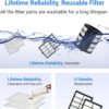 Nuwave Oxypure Zero Air Purifier with Washable Reusable Filters for Large Room | Smart Air Cleaners 99.9% Removal 0.1 Micron Particles | Dual Odor Sensor, Sleep Mode, 6 Fan Speed & Timer, App Control