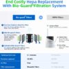 Nuwave Oxypure Zero Air Purifier with Washable Reusable Filters for Large Room | Smart Air Cleaners 99.9% Removal 0.1 Micron Particles | Dual Odor Sensor, Sleep Mode, 6 Fan Speed & Timer, App Control