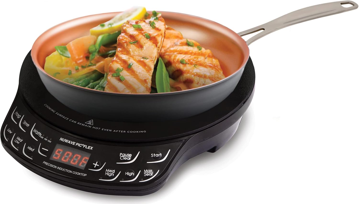 Nuwave PIC Flex with 9-inch Anodized Duralon, Non-Stick Fry Pan, Portable, Powerful Induction Cooktop, 6.5-Inch Heating Coil7 Nuwave PIC Flex with 9-inch Anodized Duralon, Non-Stick Fry Pan, Portable, Powerful Induction Cooktop, 6.5-Inch Heating Coil