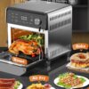Nuwave Plug-In Grill Air Fryer Oven Combo w/Sheath Heaters, Authentic Char Flavor, 2024 New Convection System, 2X More Even, 100 Presets, Smarter Probe, 50-550°F, Stainless Steel