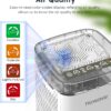 Nuwave Portable Air Purifier for Large Room up to 1361 Sq Ft with PM 2.5 Display Air Quality Sensor, H13 True HEPA Air Filter Remove 99.97% of Pets Hair Odor Dust Smoke with Double-sided Air Intake