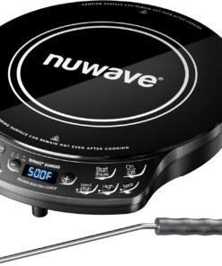 Nuwave Portable Induction Cooktop Diamond with Probe, Advanced Countertop Burner, 91 Temps from 100°F to 500°F, 12”Shatter-Proof Ceramic Glass & 6.5”Heating Coil, Ideal for RV Camp,Small Apt,Travel