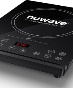 Nuwave Portable Induction Cooktop, NSF-Certified Single Electric Burner, 94 Precise Temp Range, Large 8” Heating Coil, Perfect for Professional & Commercial Settings, Shatter-Proof Glass Surface