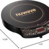 Nuwave Precision Induction Cooktop Gold, 12” Shatter-Proof Ceramic Glass Surface, Large 8” Heating Coil, Portable, 51Temp Settings 100°F to 575°F, 3 Wattage Settings 600, 900, and 1500 Watts