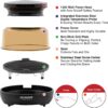 Nuwave Primo Grill Oven PFAS Free Countertop Oven with Convection Top & Grill Bottom, Smart Thermometer, Perfect for Cooking Frozen or Fresh with Surround Heat for Flawless Results