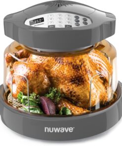 Nuwave Pro Plus 2 Infra-Red Oven, Countertop, Convection, Cook Fresh or Frozen, No Defrosting or Preheating, Cook Healthy, 360 Surround Heat, Adjustable Temps, 100 Presets, 50 Memory, Tough Power Dome, Cool Gray
