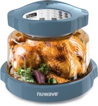 Nuwave Pro Plus 2 Infra-Red Oven, Countertop, Convection, Cook Fresh or Frozen, No Defrosting or Preheating, Cook Healthy, 360 Surround Heat, Adjustable Temps, 100 Presets, 50 Memory, Tough Power Dome, Cozy Blue