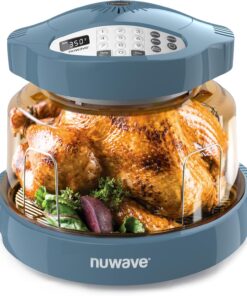 Nuwave Pro Plus 2 Infra-Red Oven, Countertop, Convection, Cook Fresh or Frozen, No Defrosting or Preheating, Cook Healthy, 360 Surround Heat, Adjustable Temps, 100 Presets, 50 Memory, Tough Power Dome, Cozy Blue