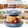 Nuwave Pro Plus 2 Infra-Red Oven, Countertop, Convection, Cook Fresh or Frozen, No Defrosting or Preheating, Cook Healthy, 360 Surround Heat, Adjustable Temps, 100 Presets, 50 Memory, Tough Power Dome, Cozy Blue