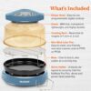 Nuwave Pro Plus 2 Infra-Red Oven, Countertop, Convection, Cook Fresh or Frozen, No Defrosting or Preheating, Cook Healthy, 360 Surround Heat, Adjustable Temps, 100 Presets, 50 Memory, Tough Power Dome, Cozy Blue
