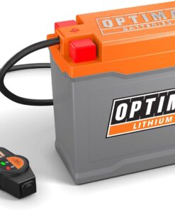 OPTIMA QUAD14 ORANGETOP Lithium - Built-in Engine Start Reserve with BMS and Powerlink Cable - 420 Cranking Amps, 7AH, LED Display, Storage Mode - Replaces YTX14-BS, YTX12-BS, YTX14L-BS, YT14B-4