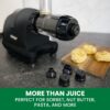 Omega Cold Press Juicer Machine, All-in-One Nutrition System for Vegetable and Fruit Juice, Nut Butter, Baby Food, Pasta and Sorbets, Triple-Stage 80-RPM Slow Masticating Juicer, 200-Watts, Black Omega Cold Press Juicer Machine, All-in-One Nutrition System for Vegetable and Fruit Juice, Nut Butter, Baby Food, Pasta and Sorbets, Triple-Stage 80-RPM Slow Masticating Juicer, 200-Watts, Black