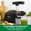 Omega Cold Press Juicer Machine, All-in-One Nutrition System for Vegetable and Fruit Juice, Nut Butter, Baby Food, Pasta and Sorbets, Triple-Stage 80-RPM Slow Masticating Juicer, 200-Watts, Black Omega Cold Press Juicer Machine, All-in-One Nutrition System for Vegetable and Fruit Juice, Nut Butter, Baby Food, Pasta and Sorbets, Triple-Stage 80-RPM Slow Masticating Juicer, 200-Watts, Black