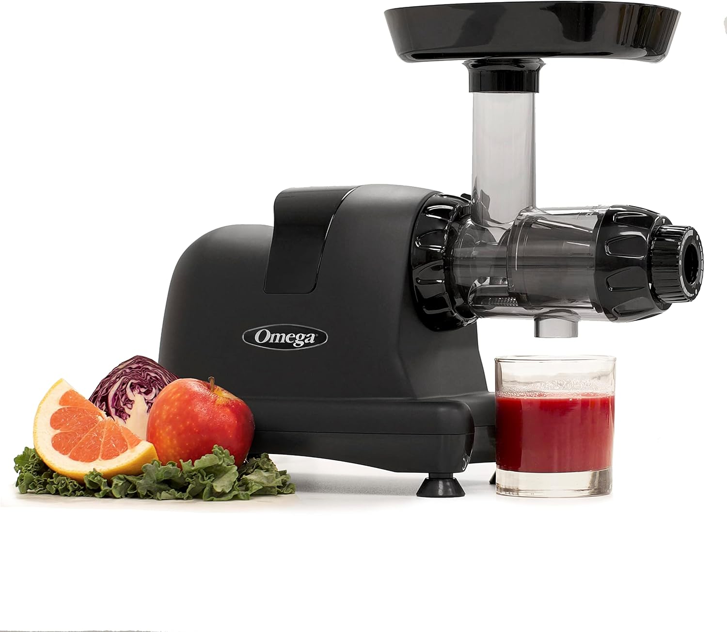 Omega Cold Press Juicer Machine, All-in-One Nutrition System for Vegetable and Fruit Juice, Nut Butter, Baby Food, Pasta and Sorbets, Triple-Stage 80-RPM Slow Masticating Juicer, 200-Watts, Black256 Omega Cold Press Juicer Machine, All-in-One Nutrition System for Vegetable and Fruit Juice, Nut Butter, Baby Food, Pasta and Sorbets, Triple-Stage 80-RPM Slow Masticating Juicer, 200-Watts, Black