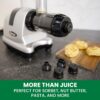 Omega Cold Press Juicer Machine, Vegetable and Fruit Juice Extractor and Nutrition System Makes Nut Milks Baby Food and Sorbets, Triple-Stage 80-RPM Slow Masticating Juicer, 200-Watts, Silver