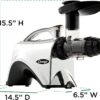 Omega Juicer Premium Vegetable and Fruit Juice Extractor and Nutrition System Makes Nut Milks Baby Food and Sorbets, Adjustable Pressure Settings 80-RPM Slow Masticating Juicer, 150-Watts, Silver