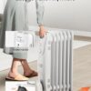 PELONIS Radiator Heater for Large Space, Electric Oil Filled Radiator, Dual Knobs, 1500W, Quiet Space Heater, 3 Modes, Tip-over Protection, White