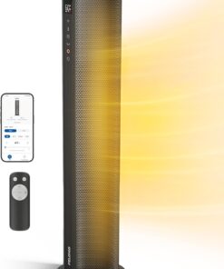 PELONIS Space Heater Large Room, 30" Smart Electric Heaters with Thermostat, App & Voice Remote, 4 Heat Settings, ECO Mode, 24H Timer, Oscillating Tower Heaters for indoor use, Bedroom, Office