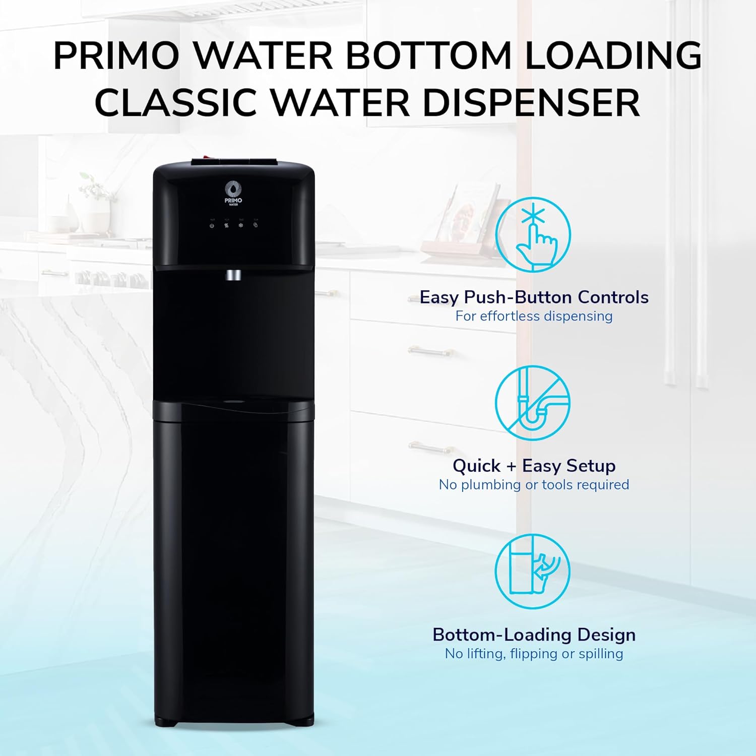 Primo Water Dispenser for 5 Gallon Bottle - Hot & Cold Bottom Loading Water Cooler Machine1 Primo Water Dispenser for 5 Gallon Bottle - Hot & Cold Bottom Loading Water Cooler Machine