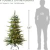 Puleo International 4.5ft Pre-Lit Aspen Fir Artificial Christmas Tree with 250 Clear Lights, 411 Realistic Dense Branch Tips Puleo International 4.5ft Pre-Lit Aspen Fir Artificial Christmas Tree with 250 Clear Lights, 411 Realistic Dense Branch Tips
