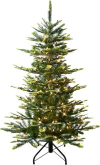 Puleo International 4.5ft Pre-Lit Aspen Fir Artificial Christmas Tree with 250 Clear Lights, 411 Realistic Dense Branch Tips