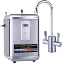 Ready Hot 41-RH-300-F560-CH Instant Hot Water Dispenser System, 2.5 Quarts, Digital Display Dual Lever Hot and Cold Water Faucet Polished Chrome