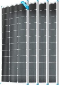 Renogy 400 Watt Solar Panel Ntype, 4PCS 12V 100 Watt Solar Panels 16BB 25% High-Efficiency, Ntype Solar Panel for RV Marine Boat Trailer Camper Rooftop Farm and Other Off-Grid System