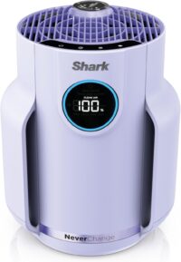 Shark Air Purifier for Home, NeverChange Compact Pro, for Bedroom, Nursery, Home Office, Dorm, HEPA-Exceeding Filter, Captures Pollutants, Pet Dander, Dust, Odor, Smoke, and More, HP072PL, Lilac