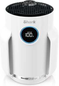 Shark Air Purifier for Home, NeverChange Compact Pro, for Bedroom, Nursery, Home Office, Dorm, HEPA-Exceeding Filter, Captures Pollutants, Pet Dander, Dust, Odor, Smoke, and More, HP072WH, 2025, White