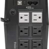 Tripp Lite 700VA UPS Battery Backup Surge Protector, Line Interactive UPS, Avr, 6 NEMA 5-15R Outlets, NEMA 5-15P Plug, 120V UPS, USB, Tower (OMNI700LCDT) Black