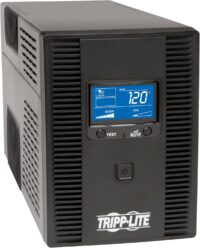 Tripp Lite SMART1300LCDT 1300VA UPS Battery Backup, AVR, LCD Display, 8 Outlets, 120V, 720W, Tel & Coax Protection, USB, 3 Year Warranty & $250,000 Insurance Black