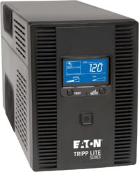 Tripp Lite SMART1500LCDT 1500VA 900W UPS Battery Back Up, AVR, LCD Display, Line-Interactive, 10 Outlets, 120V, USB, Tel & Coax Protection, 3 Year Warranty & Dollar 250,000 Insurance Black