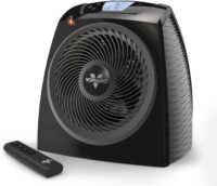 Vornado TAVH10 (2025) Space Heater with Remote for Home, Fan Only Option, Digital Display with Adjustable Thermostat, Advanced Safety Features, Timer, Auto Climate Control, Heater for Bedroom, Black
