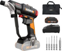 WORX Cordless Drill Driver, 20V 445 in·lb Brushless Power Drill Driver, Powerful Drilling and Driving, 2-in-1 Design, Intelligent Digital Display, Battery and Charger Included, PowerShare