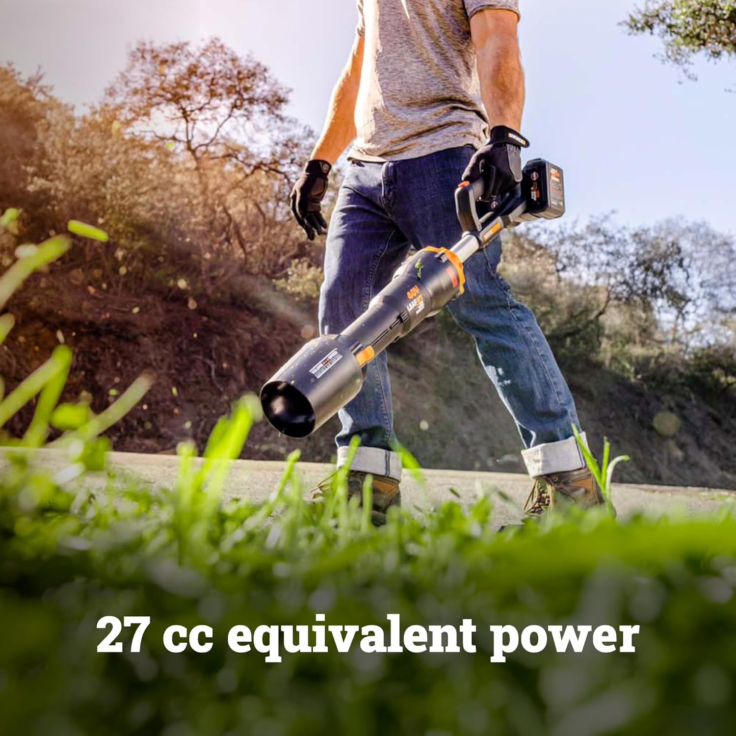 WORX Nitro WG585 40V Cordless Leaf Blower, Electric Blower with 620CFM & 165MPH, Blowers for Lawn Care with Brushless Motor & 3 Speed Control, 2 Batteries & Charger Included2 WORX Nitro WG585 40V Cordless Leaf Blower, Electric Blower with 620CFM & 165MPH, Blowers for Lawn Care with Brushless Motor & 3 Speed Control, 2 Batteries & Charger Included