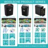 Woolsche 12-Sheet Cross Cut Paper Shredder with Large 5.55-Gallon Basket - P-4 Security, 3-Mode Shred for Cards/CDs/Staples/Clips - Jam Proof System for Office (ETL Certified)