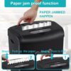 Woolsche 12-Sheet Cross Cut Paper Shredder with Large 5.55-Gallon Basket - P-4 Security, 3-Mode Shred for Cards/CDs/Staples/Clips - Jam Proof System for Office (ETL Certified)