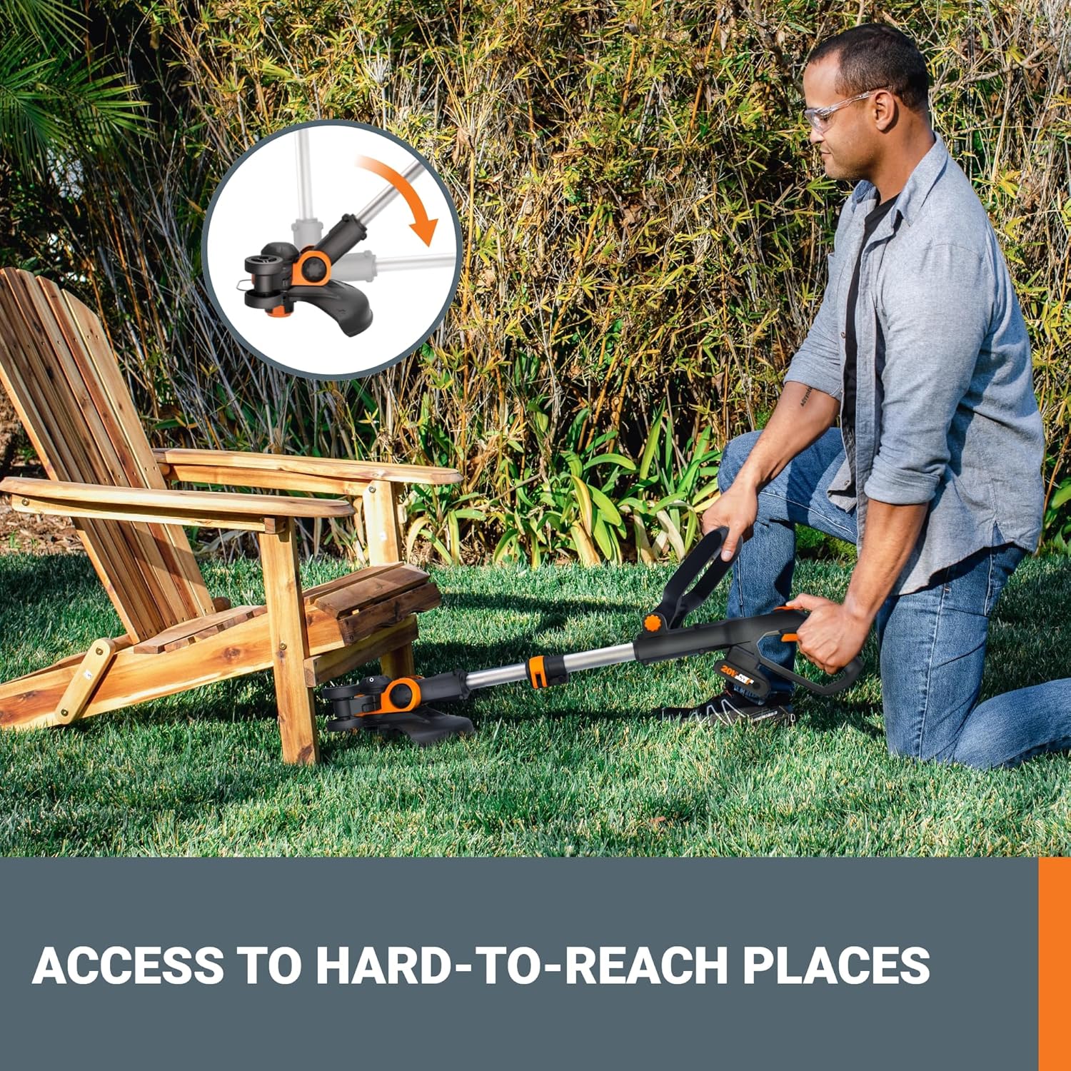 Worx 20V String Trimmer + Turbine Blower + Hedge Trimmer (Batteries & Charger Included)3 Worx 20V String Trimmer + Turbine Blower + Hedge Trimmer (Batteries & Charger Included)