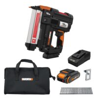 Worx Nitro 20V 18GA Cordless Brad Nailer, Cordless Nail Gun, Nail Gun Battery Powered, Up to 2 Inch, Tool-Free Jam Release, Trimming & Molding, Baseboard WX842L PowerShare – Battery, Charger Included
