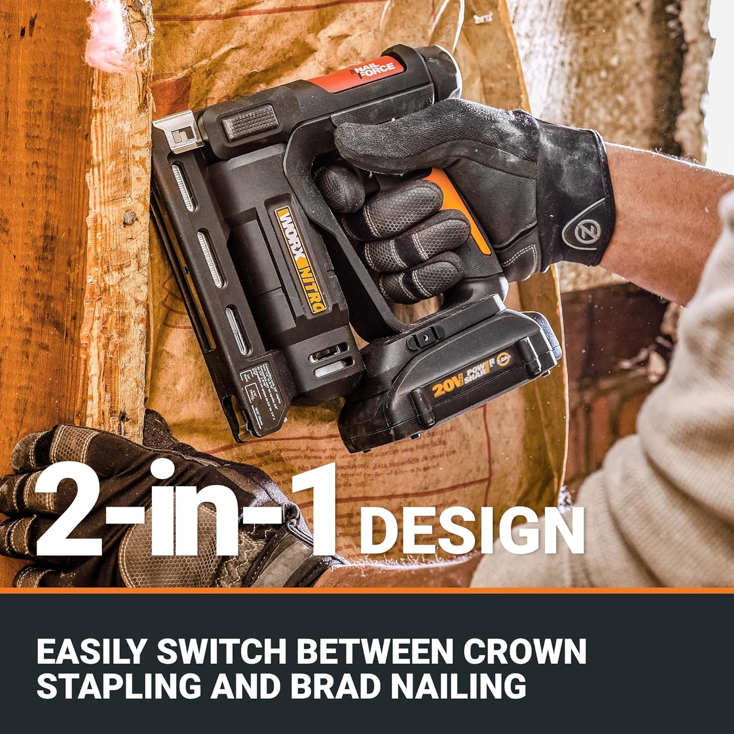 Worx Nitro WX843L 20V Power Share 3 8 Cordless Crown Stapler3 Worx Nitro WX843L 20V Power Share 3/8" Cordless Crown Stapler