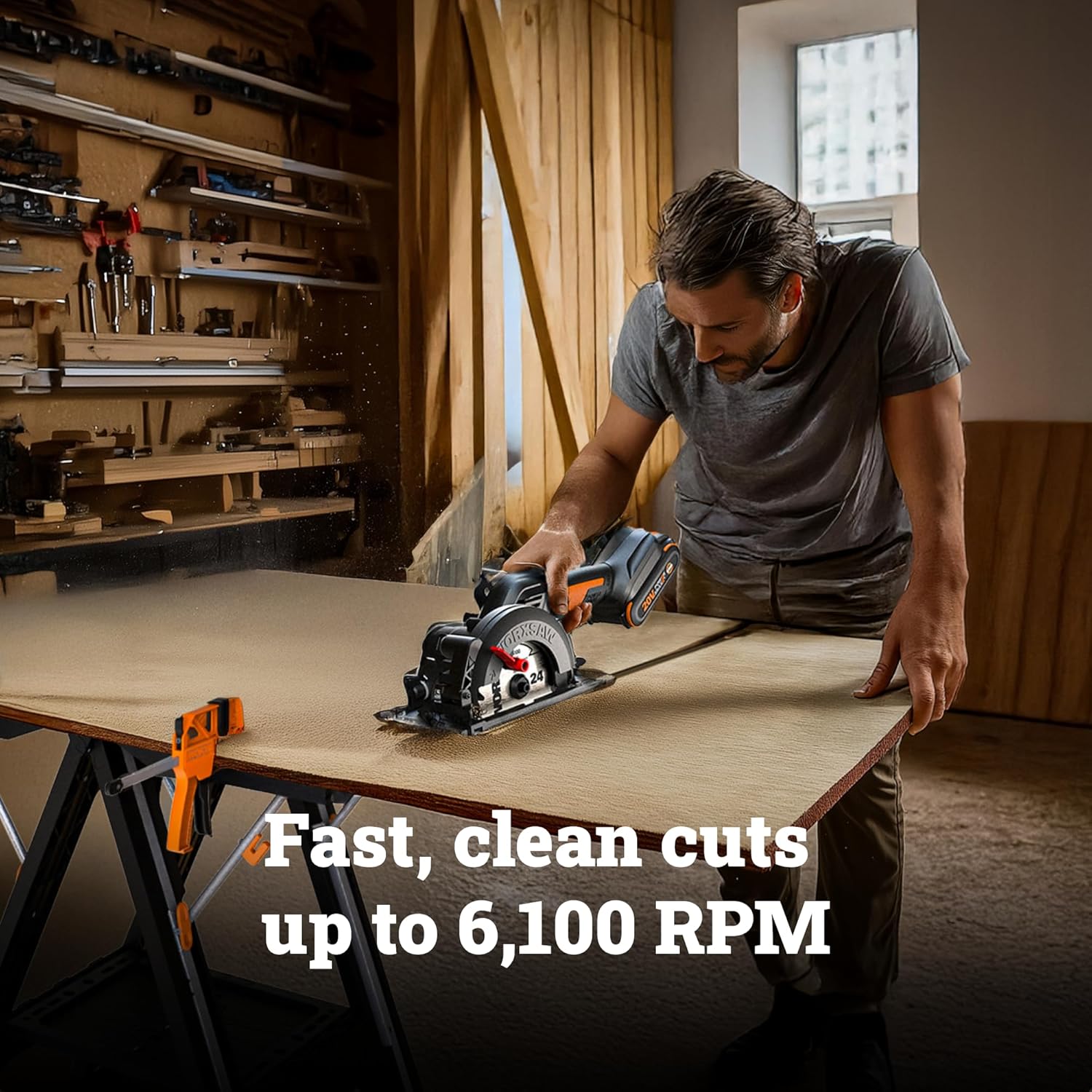 Worx WX531L 20V WORXSAW 4.5 Cordless Compact Circular Saw3 Worx WX531L 20V WORXSAW 4.5" Cordless Compact Circular Saw