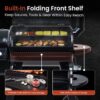 Z GRILLS ZPG-450A Wood Pellet Grill & Smoker with PID V2.1 Controller, 459 Sq in Cook Area, Meat Probe, Foldable Shelf, 8 in 1 BBQ Grill Outdoor Auto Temperature Control, Black