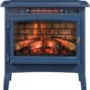 duraflame Freestanding Electric Fireplace Stove Heater with 3D Flame Effect for 1,000 Sq. Ft. Room, Navy