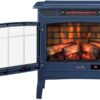 duraflame Freestanding Electric Fireplace Stove Heater with 3D Flame Effect for 1,000 Sq. Ft. Room, Navy