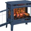 duraflame Freestanding Electric Fireplace Stove Heater with 3D Flame Effect for 1,000 Sq. Ft. Room, Navy