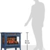 duraflame Freestanding Electric Fireplace Stove Heater with 3D Flame Effect for 1,000 Sq. Ft. Room, Navy