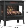 duraflame Freestanding Electric Fireplace Stove Heater with 3D Flame Effect for 1,000 Sq. Ft. Room, Navy