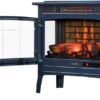 duraflame Freestanding Electric Fireplace Stove Heater with 3D Flame Effect for 1,000 Sq. Ft. Room, Navy